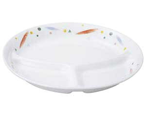 【まとめ買い10個セット品】和食器 オ478-198 はなやぎ 丸仕切皿(小)【キャンセル/返品不可】