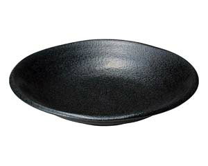 和食器 ミ484-588 ゆらり黒結晶 7寸深皿【卸問屋名調 おしゃれ 食器 テーブルウェア 業務用 居酒屋 レストラン 喫茶店 ホテル 家庭用】