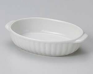 カ605-118 ホワイト両手楕円グラタン【卸問屋名調 おしゃれ 食器 テーブルウェア 業務用 居酒屋 レストラン 喫茶店 ホテル 家庭用】