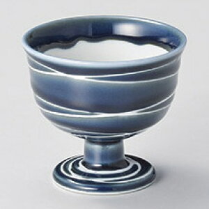 和食器 ツ075-298 淡ルリ渦高台小付【卸問屋名調 おしゃれ 食器 テーブルウェア 業務用 居酒屋 レストラン 喫茶店 ホテル 家庭用】