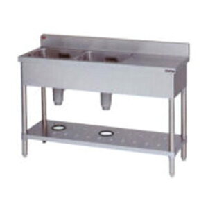 業務用 マルゼン 2槽台付シンク BST2-186L 【メーカー直送/後払い決済不可】【二層シンク 厨房 二層式シンク ステンレス流し台 業務用 ステンレスシンク 業務用流し台 キッチンダブルシンク】