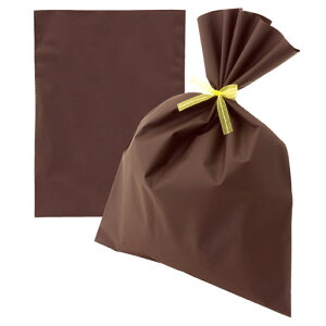 【まとめ買い10個セット品】無地 梨地ギフトバッグ ブラウン 24×36 20枚 61-271-20-1 【 店舗什器 小物 ディスプレー ギフト ラッピング 包装紙 袋 消耗品 店舗備品 】