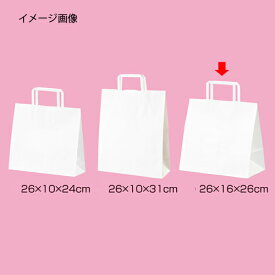 【まとめ買い10個セット品】平ひも ローコストタイプ 白無地 26×16×26 200枚 61-800-87-17 【 店舗什器 小物 ディスプレー ギフト ラッピング 包装紙 袋 消耗品 店舗備品 】