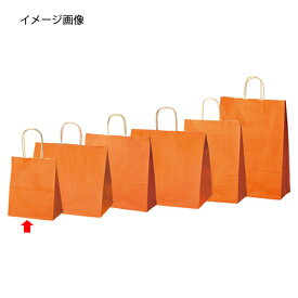 【まとめ買い10個セット品】カラー手提げ紙袋 オレンジ 21×12×25 50枚 61-309-13-1 【 店舗什器 小物 ディスプレー ギフト ラッピング 包装紙 袋 消耗品 店舗備品 】