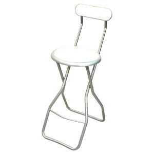 【まとめ買い10個セット品】 折りたたみ式キャプテンチェア ハイタイプ ホワイト 61-660-7-2 【メーカー直送/代金引換決済不可】【店舗備品 店舗インテリア 店舗改装】