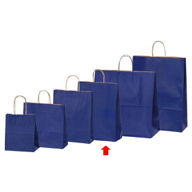 【まとめ買い10個セット品】カラー手提げ紙袋 ネイビー 32×11.5×41 200枚【 店舗備品 包装紙 ラッピング 袋 ディスプレー店舗 】