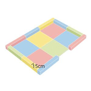 ハイグレードキッズコーナー パステル 3畳サイズ 61-374-2-4 【店舗運営用品 店内・店外備品 キッズスペース ハイグレードキッズコーナー パステル】店舗什器 ディスプレー マネキン 装飾品