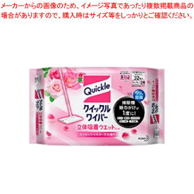 【まとめ買い10個セット品】クイックルワイパー 立体吸着ウエットシート 32枚入 327864 エッセンシャルロース 1個【メイチョー】