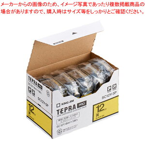 【まとめ買い10個セット品】テプラPROテープ エコパック 5個入り SC12Y-5P 1箱【メイチョー】