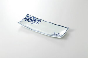 和食器 紺から草 長角皿 37K205-04 まごころ第37集 【キャンセル/返品不可】【メイチョー】