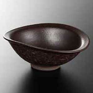 和食器 黒陶 楕円鉢 37K019-08 まごころ第37集 【メイチョー】