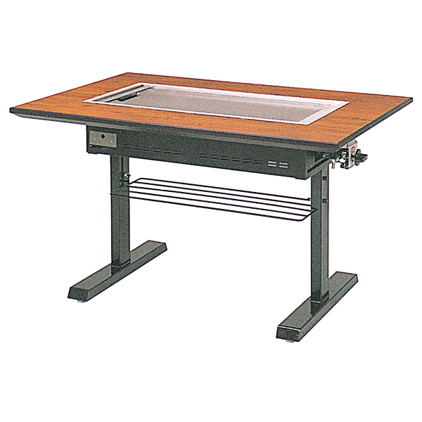 鉄板焼テーブル PS1200F-SA 13A ユニットP S型 スチール脚(洋卓)【メイチョー】：開業プロ メイチョー
