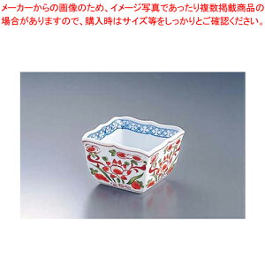 【まとめ買い10個セット品】AZ4-89 赤絵角小鉢 【メーカー直送/代引不可 日本料理 和食器 小鉢 業務用】【メイチョー】