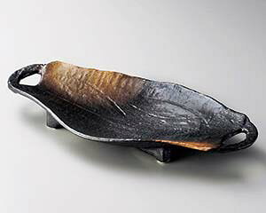 【まとめ買い10個セット品】和食器 ヤ168-108 黒備前金茶吹き手付盛鉢小【キャンセル/返品不可】【メイチョー】