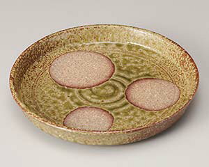 和食器 ミ209-108 伊賀ビードロ丸紋切立7寸盛皿【メイチョー】