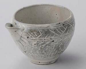 【まとめ買い10個セット品】和食器 ミ283-238 粉引 とびかんな彫 冷酒器【キャンセル/返品不可】【メイチョー】