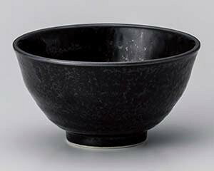 和食器 ハ365-438 黒水晶手引3.6飯碗【メイチョー】