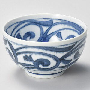 【まとめ買い10個セット品】和食器 イ348-308 藍染唐草お好み丼 小【メイチョー】