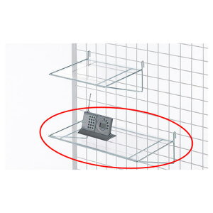 【まとめ買い10個セット品】ネット用小物PET棚 クローム W42cm 61-132-5-2 【店舗什器 パネル 壁面 ワゴン ハンガー 店舗備品】【メイチョー】