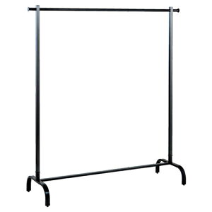 スチールブラック シングルハンガー W105×H135cm サイズ:W105×H135cm 材質:スチール製 ブラック 耐荷重:30kg 61-93-10-1 【店舗什器 ハンガーラック シングルハンガーラック スチールブラック ハンガ