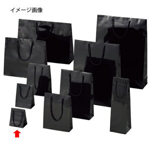 ブライトバッグ ブラック 10×7×12 50枚 61-314-2-14 【ラッピング用品 ラッピングシリーズ バレンタイン・イースター・入学 ブライトバッグ ブラックシモジマ 紙袋 ツヤ有り 黒】【店舗什器 小