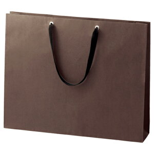 【まとめ買い10個セット品】ショルダーバッグ ブラウン 黒ひも 52×10×42 50枚 61-317-10-3 【店舗什器 小物 ディスプレー ギフト ラッピング 包装紙 袋 消耗品 店舗備品】【メイチョー】
