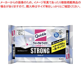 【まとめ買い10個セット品】クイックルワイパー 立体吸着ウエットシート ストロング12枚 359087 1袋【厨房館】