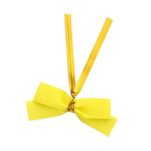 【まとめ買い10個セット品】リボン付きワイヤータイ 小 レモン 20個 61-273-2-2 【店舗什器 小物 ディスプレー ギフト ラッピング 包装紙 袋 消耗品 店舗備品】【厨房館】