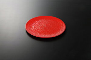 和食器 鎌倉彫レッド フラット皿(小小) 37K172-23 まごころ第37集 【キャンセル/返品不可】【厨房館】