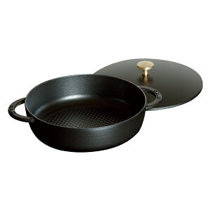 ストウブ ニダベイユソテーパン 24cm ブラック 40509-386 1262325 (鍋 