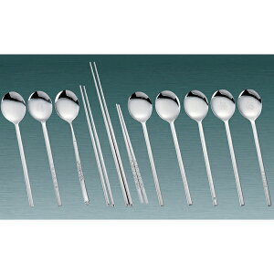 18-8 スカラ 朝鮮スプーン 皿無地・ハンドル無地【厨房館】