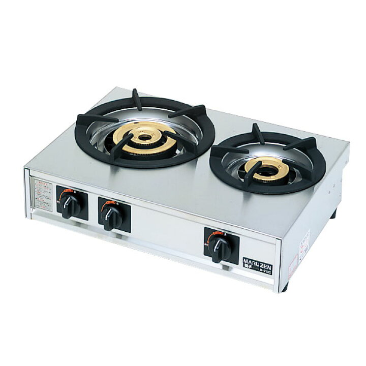 楽天市場】マルゼン ガステーブルコンロ 親子 M-212C LPG(プロパンガス 
