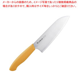 【まとめ買い10個セット品】ウィステリア 三徳庖丁(両刃) FC-682 イエロー【厨房館】