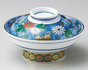 【まとめ買い10個セット品】和食器 ツ103-068 染錦あけぼの菊蓋向(小)【キャンセル/返品不可】【厨房館】