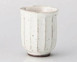 【まとめ買い10個セット品】和食器 ネ377-208 粉引面取湯呑(小)【キャンセル/返品不可】【厨房館】