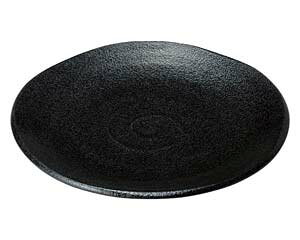 和食器 ミ484-698 ゆらり黒結晶 7寸皿【厨房館】