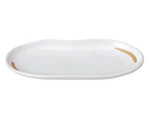 【まとめ買い10個セット品】和食器 ロ460-058 茶筋 マユ型皿(小)【キャンセル/返品不可】【厨房館】