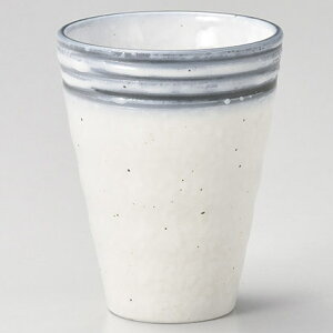 【まとめ買い10個セット品】和食器 コ277-178 なごり雪 リップルフリーカップ【厨房館】