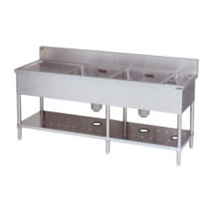 業務用 マルゼン 2槽ゴミ入水切シンク BSGM2-186L 【メーカー直送/後払い決済不可】【二層 シンク 2層 シンク 厨房 二層式 シンク ステンレス流し台 業務用 ステンレスシンク 業務用流し台 二槽