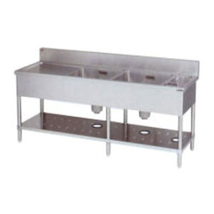 業務用 マルゼン 2槽ゴミ入水切シンク BSGM2-216L 【メーカー直送/後払い決済不可】【二層 シンク 2層 シンク 厨房 二層式 シンク ステンレス流し台 業務用 ステンレスシンク 業務用流し台 二槽