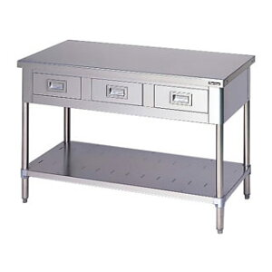 業務用 マルゼン 調理台引出付 BWD-127N 【メーカー直送/後払い決済不可】【作業テーブル 業務用 作業台 ステンレス キッチン 調理台 キッチン作業台 diy テーブル 台所 作業デスク 調理作業台