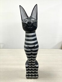 【中古】猫 ねこ ネコ CAT オブジェ 置物 インテリア 黒