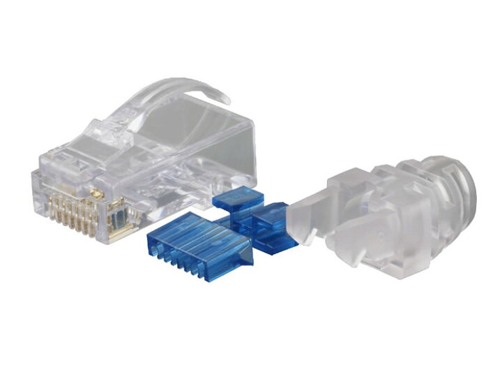 楽天市場】日本製線 Cat.6 クリアブーツ付きRJ45モジュラープラグ 