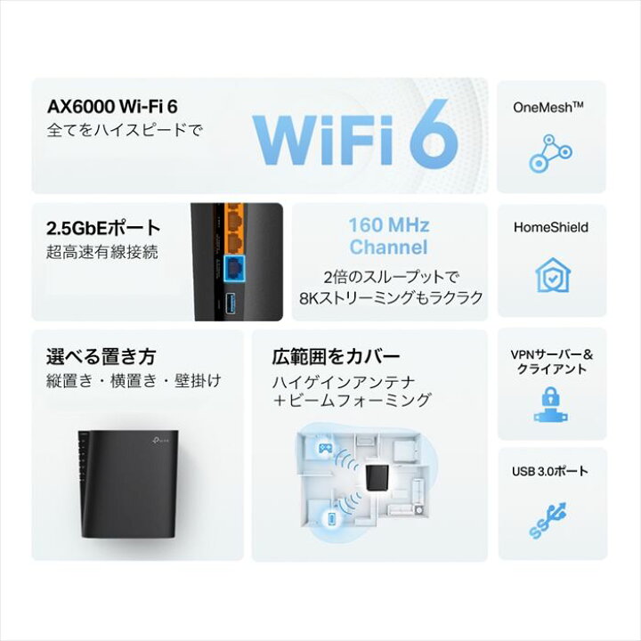 楽天市場】tp-link Wi-Fiルーター Archer AX80 AX6000 8ストリームWi 
