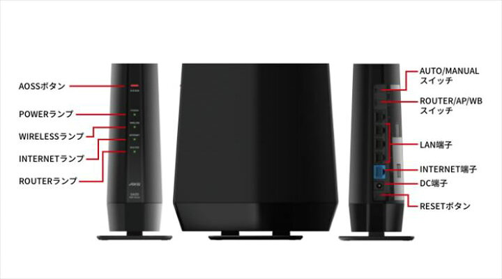 楽天市場】【6/20〜26 ポイント3倍】BUFFALO WSR-5400AX6P-BK Wi-Fi 