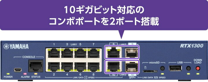 楽天市場】YAMAHA ヤマハ RTX1300 10ギガアクセスVPNルーター（YAMAHA 