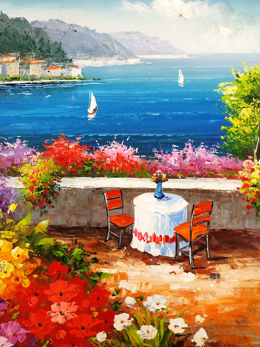 楽天市場】海の絵 絵画 油絵 アートパネル開業祝い 開院祝い「地中海の