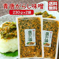 青唐がらし味噌 (230g) 2袋セット ご飯のお供 お酒のおつまみ 青唐 青唐味噌 青唐辛子味噌 青唐からし味…
