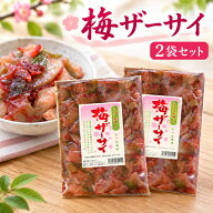 梅ザーサイ 2袋セット 梅 ザーサイ ざーさい うめザーサイ かつお風味 梅搾菜 搾菜 梅干し ご飯のお供 惣…