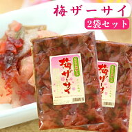 梅ザーサイ 2袋セット 梅 ザーサイ ざーさい うめザーサイ かつお風味 梅搾菜 搾菜 梅干し ご飯のお供 惣…
